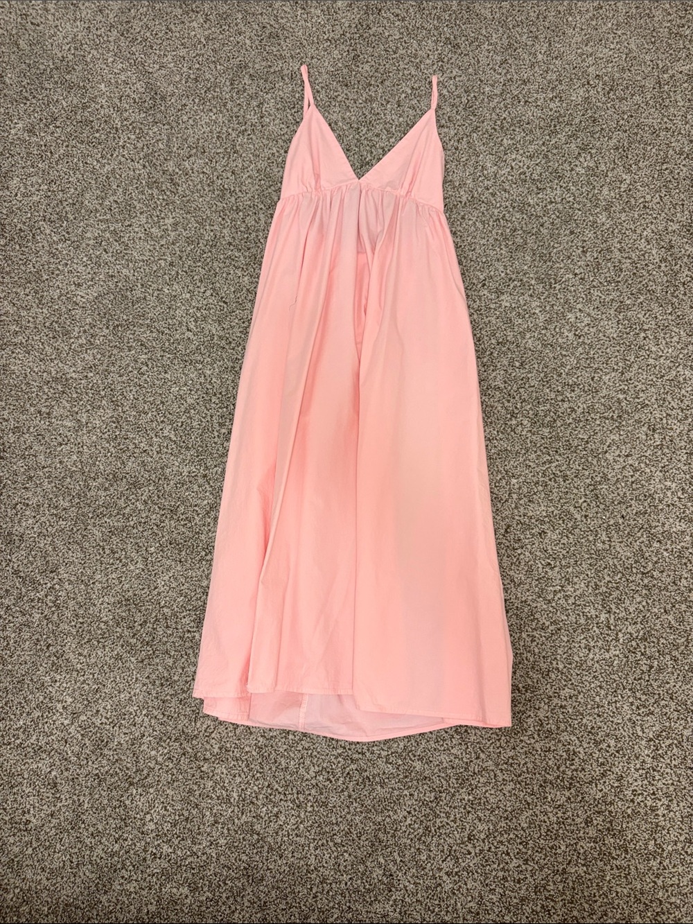 Light Pink V-Neck Spaghetti Strap Maxi Dress